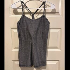 Lululemon Power Y Tank - Dark Heathered Grey - Gray Women's 8